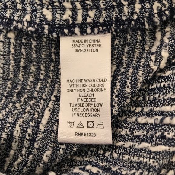 1.STATE blue white fringe tweed shorts size 8 - Picture 12 of 12